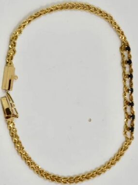 Elegant 14 Yellow Gold Sapphire Bracelet Estate Jewelry